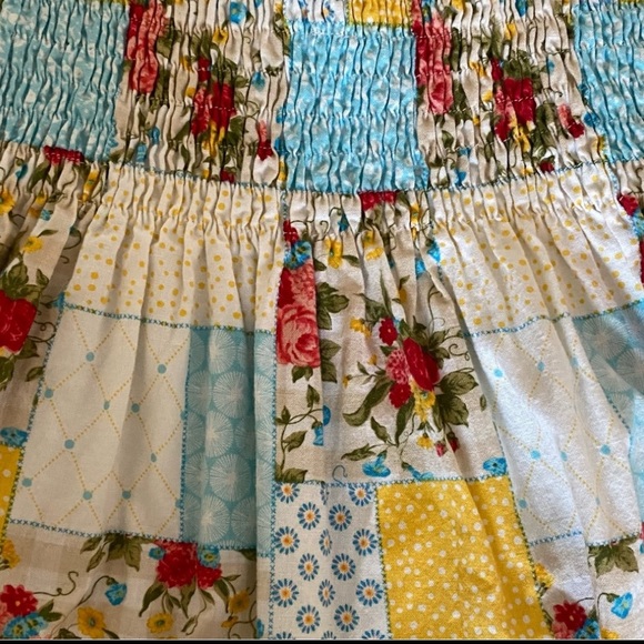 Floral Puff Sleeve Patchwork Nap Style Dress XS to S NWOT - Picture 9 of 10